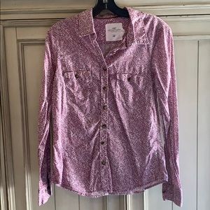 H&M floral button down blouse